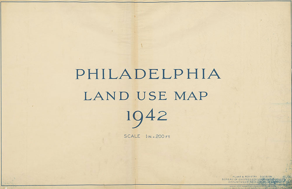 Philadelphia Land Use Map, 1942, Title Page