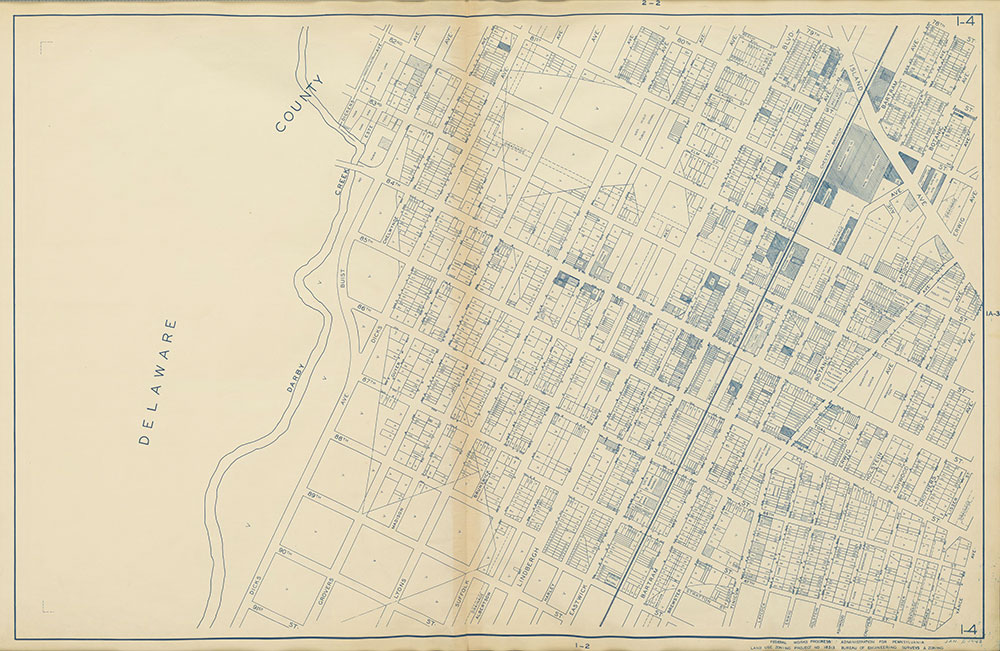 Philadelphia Land Use Map, 1942, Plate 1-4