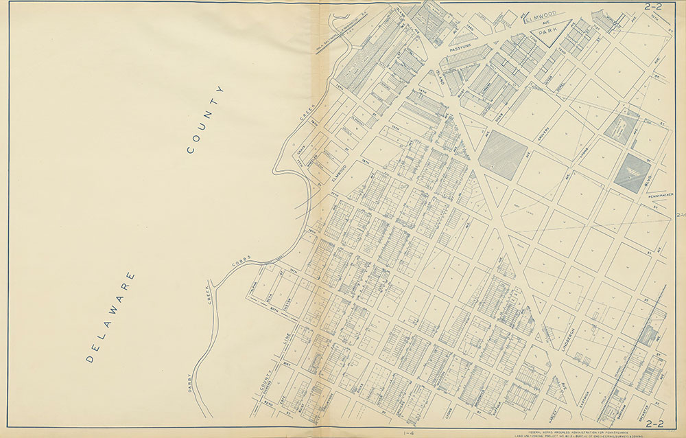 Philadelphia Land Use Map, 1942, Plate 2-2