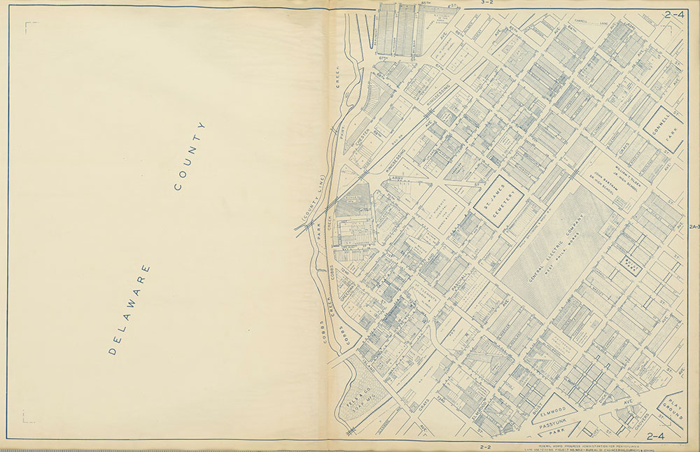 Philadelphia Land Use Map, 1942, Plate 2-4