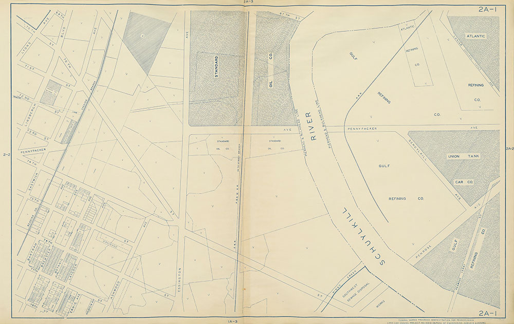 Philadelphia Land Use Map, 1942, Plate 2A-1