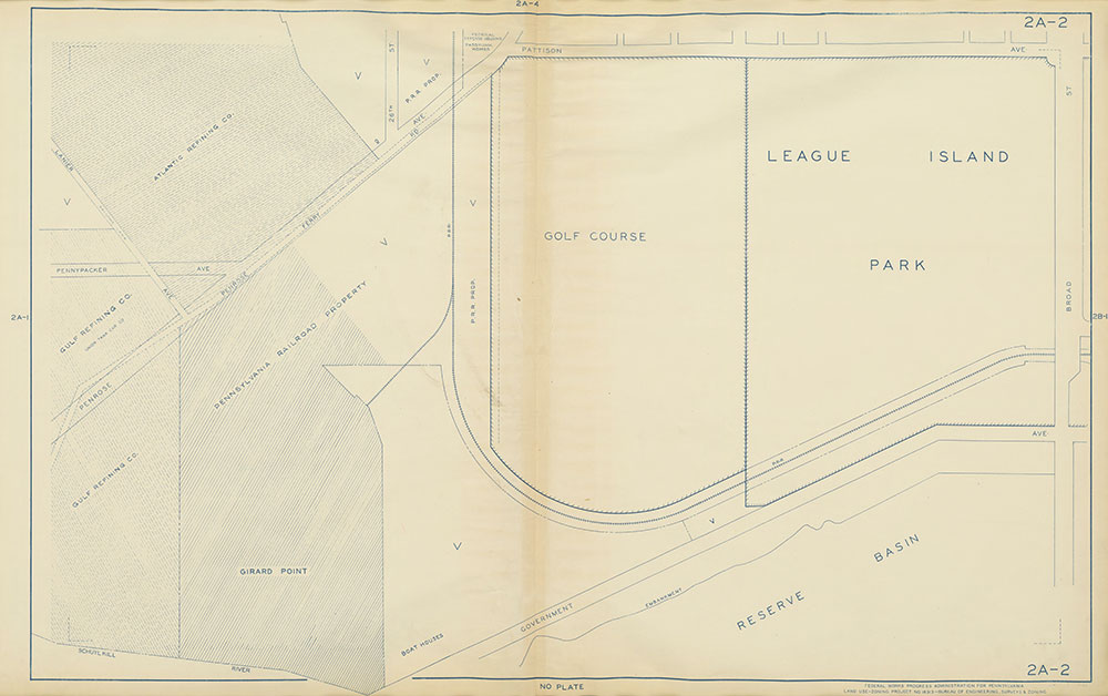 Philadelphia Land Use Map, 1942, Plate 2A-2