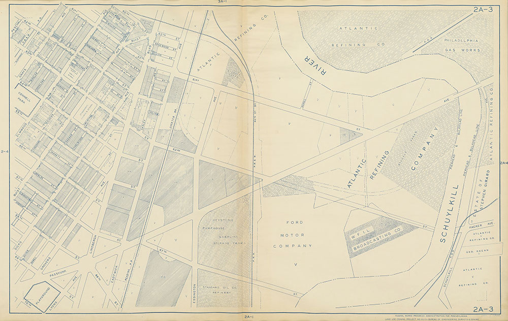 Philadelphia Land Use Map, 1942, Plate 2A-3