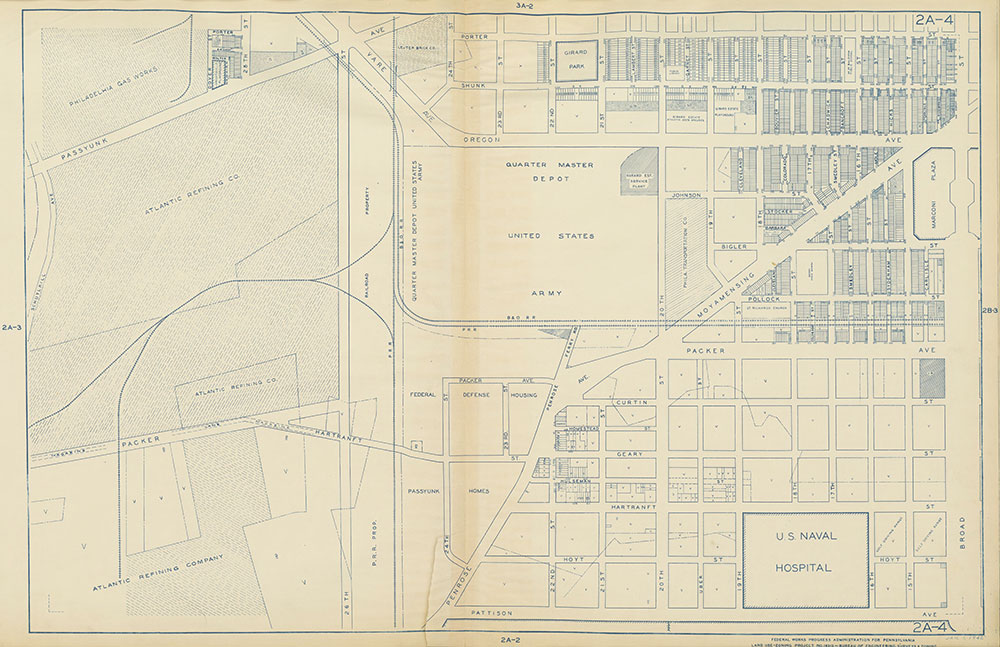 Philadelphia Land Use Map, 1942, Plate 2A-4