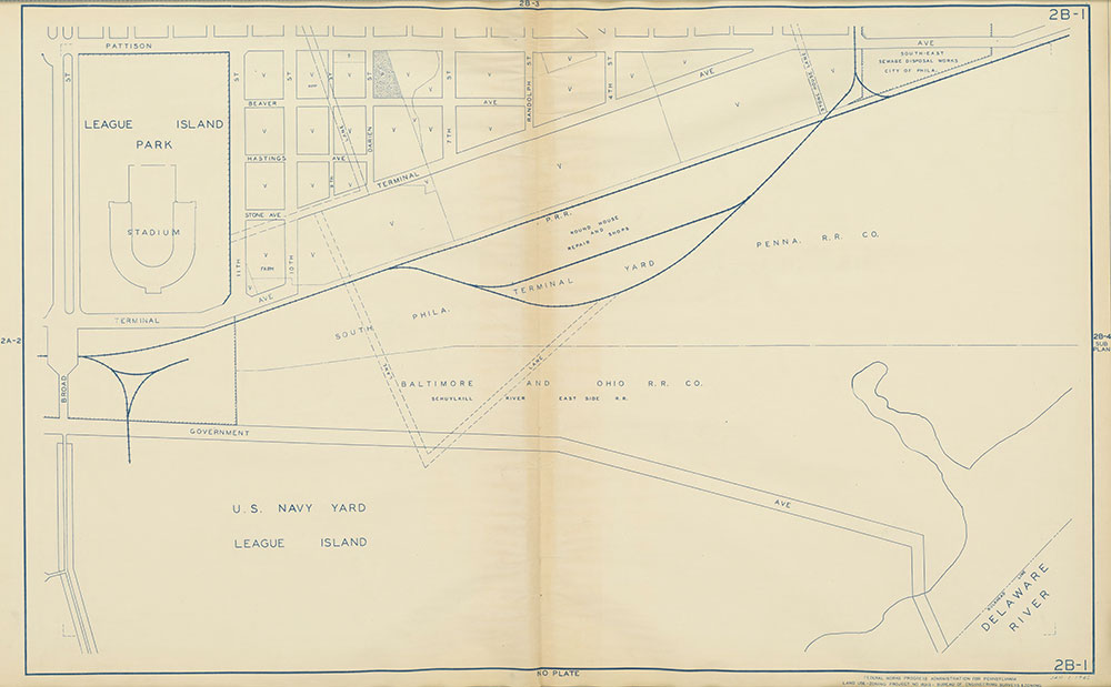 Philadelphia Land Use Map, 1942, Plate 2B-1
