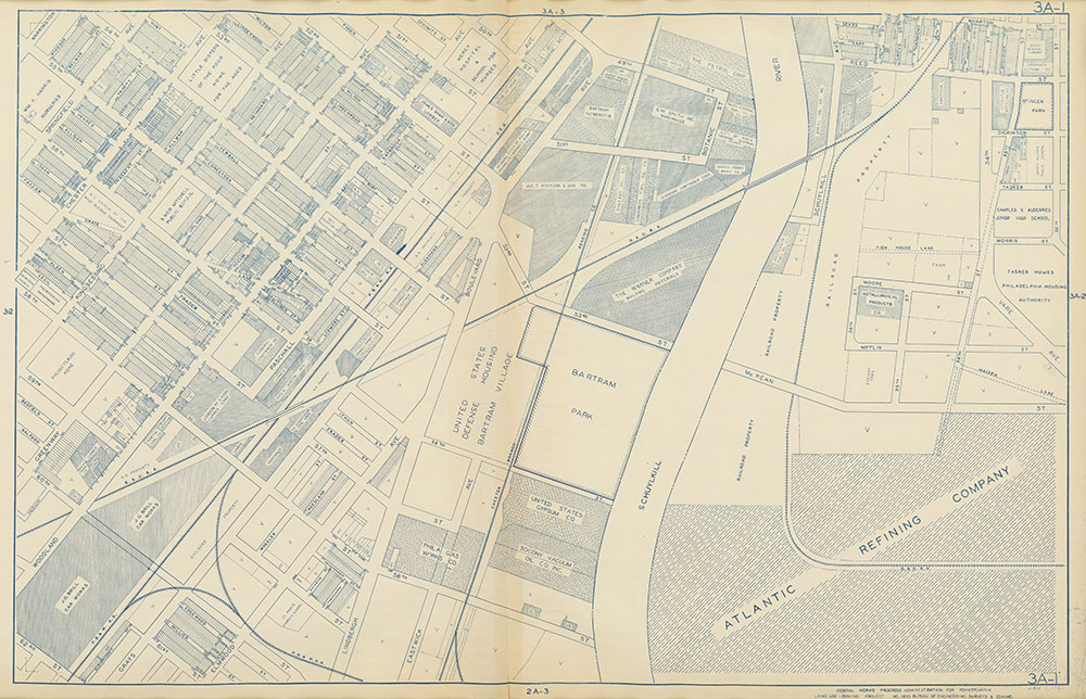 Philadelphia Land Use Map, 1942, Plate 3A-1