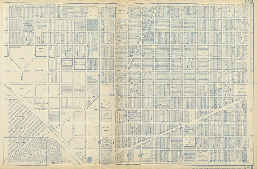Philadelphia Land Use Map, 1942, Plate 3A-2