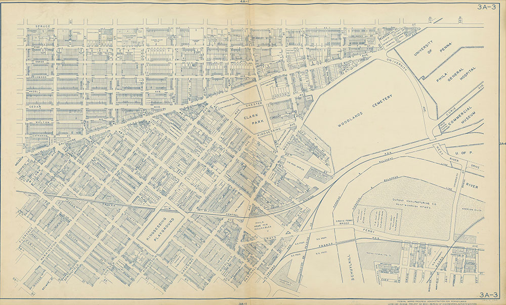 Philadelphia Land Use Map, 1942, Plate 3A-3