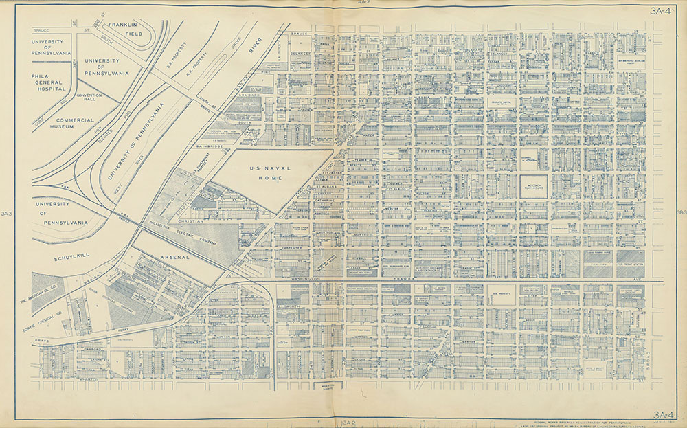 Philadelphia Land Use Map, 1942, Plate 3A-4