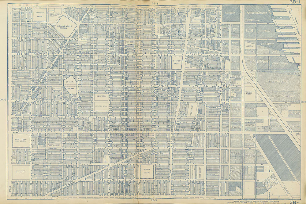 Philadelphia Land Use Map, 1942, Plate 3B-1