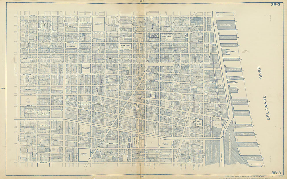 Philadelphia Land Use Map, 1942, Plate 3B-3