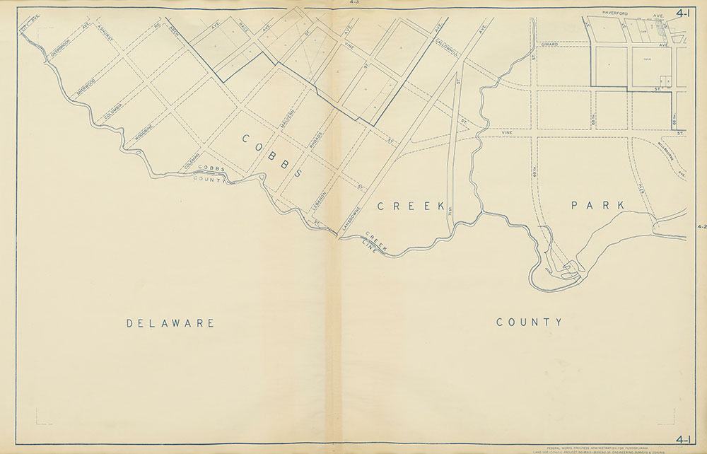 Philadelphia Land Use Map, 1942, Plate 4-1