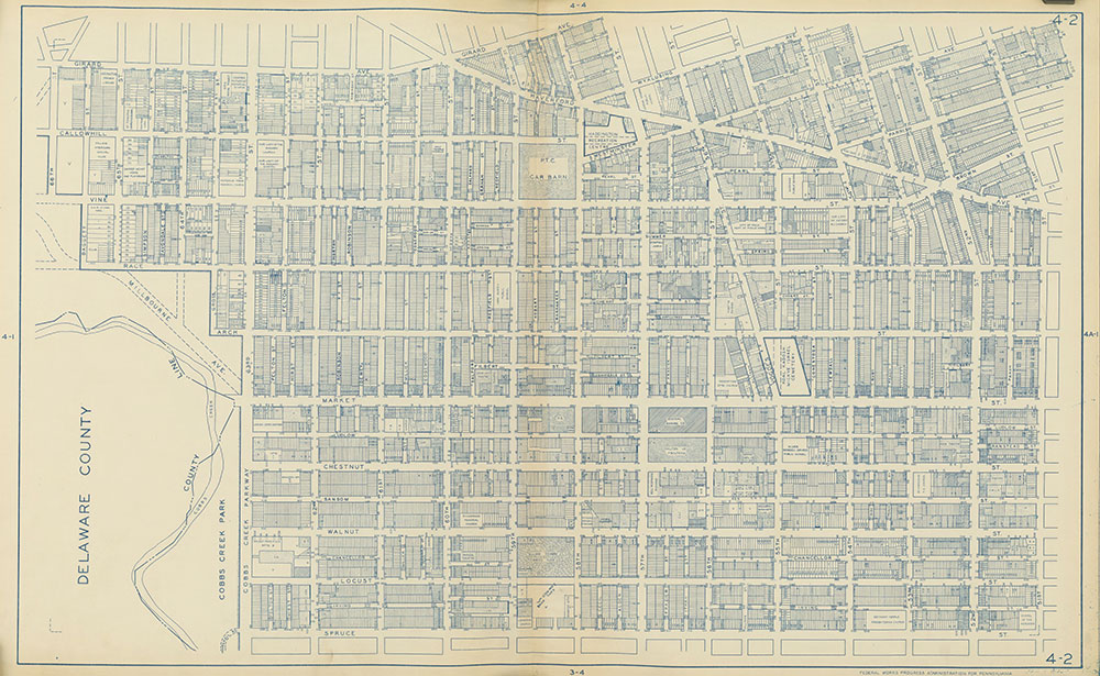 Philadelphia Land Use Map, 1942, Plate 4-2