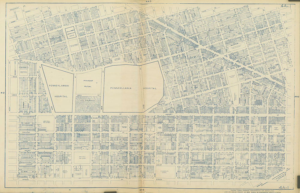 Philadelphia Land Use Map, 1942, Plate 4A-1