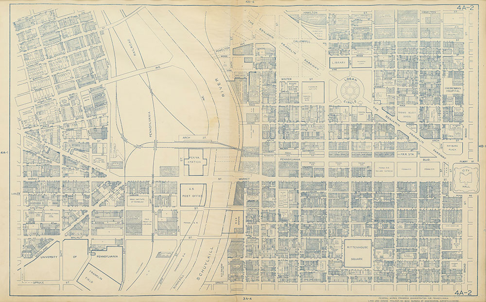Philadelphia Land Use Map, 1942, Plate 4A-2