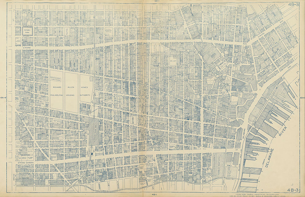 Philadelphia Land Use Map, 1942, Plate 4B-3