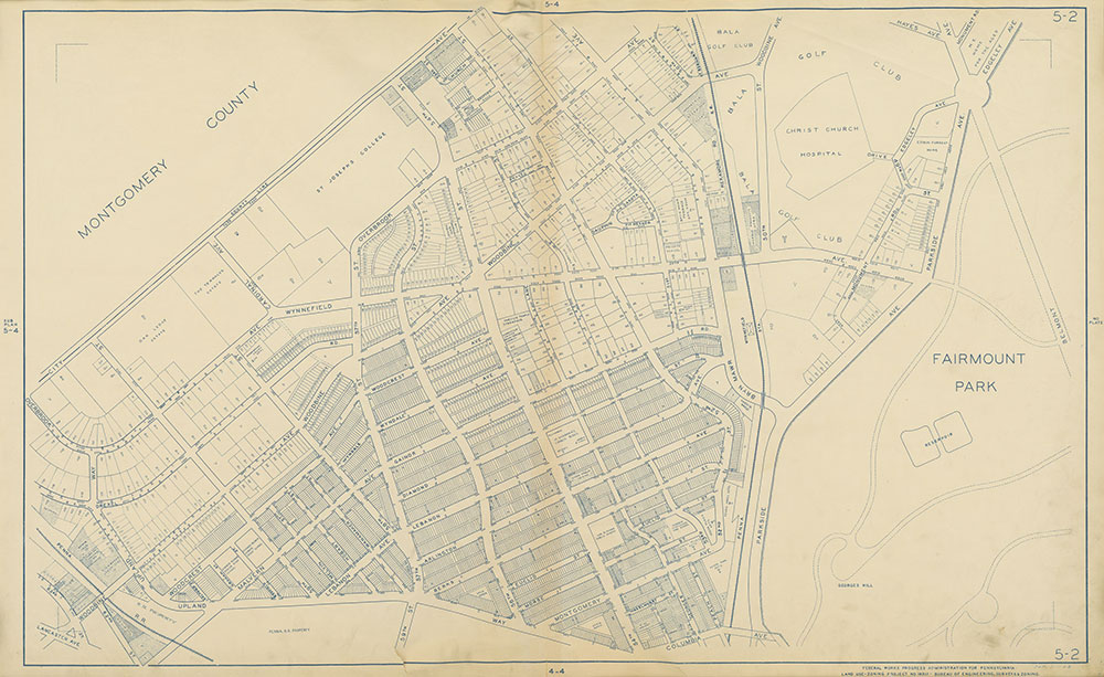 Philadelphia Land Use Map, 1942, Plate 5-2