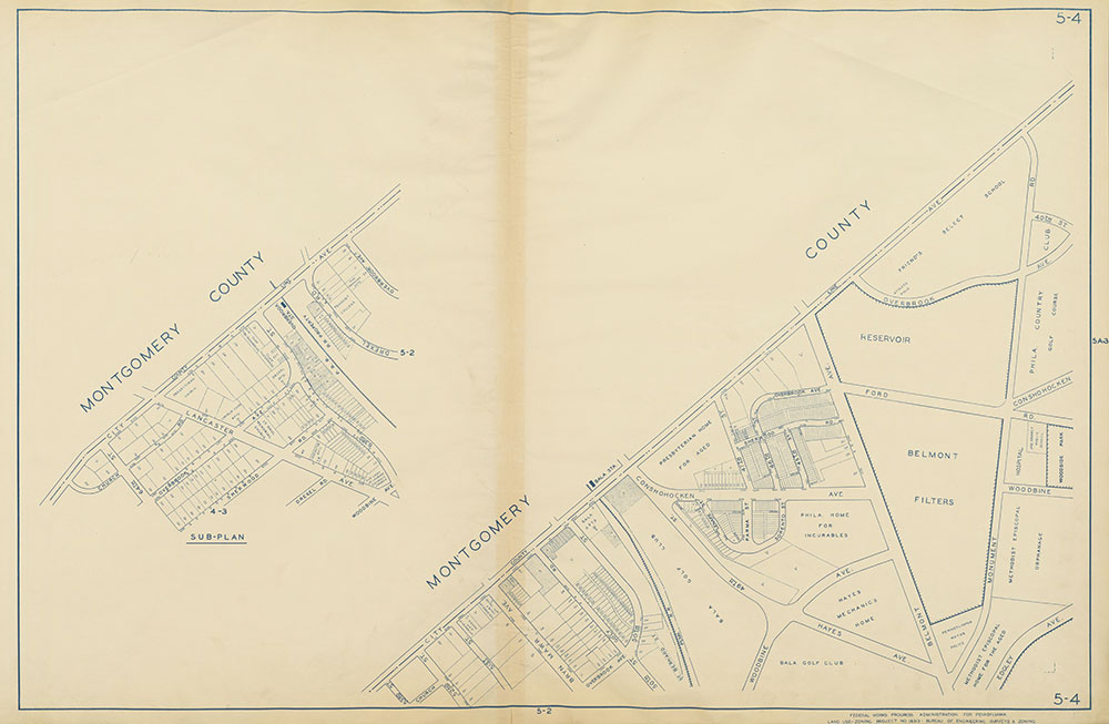 Philadelphia Land Use Map, 1942, Plate 5-4