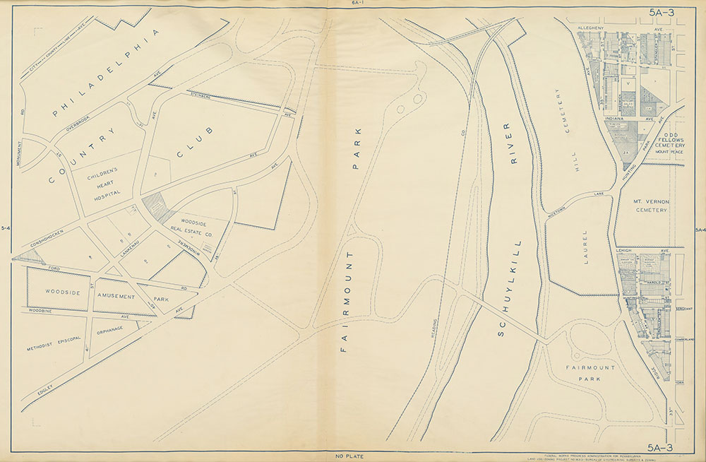 Philadelphia Land Use Map, 1942, Plate 5A-3