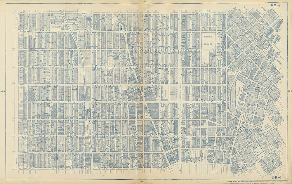 Philadelphia Land Use Map, 1942, Plate 5B-1