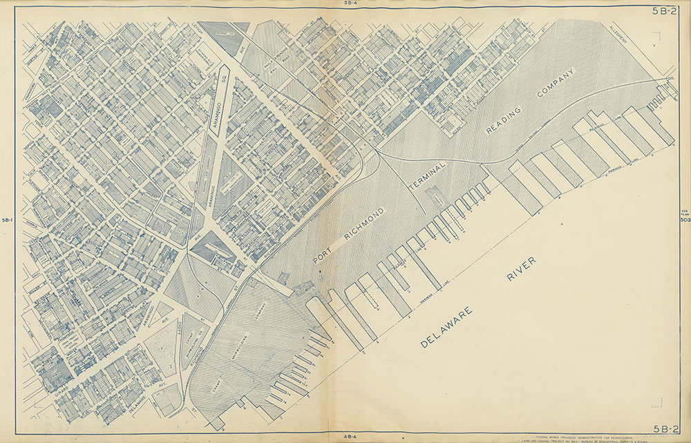 Philadelphia Land Use Map, 1942, Plate 5B-2