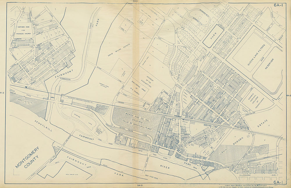 Philadelphia Land Use Map, 1942, Plate 6A-1