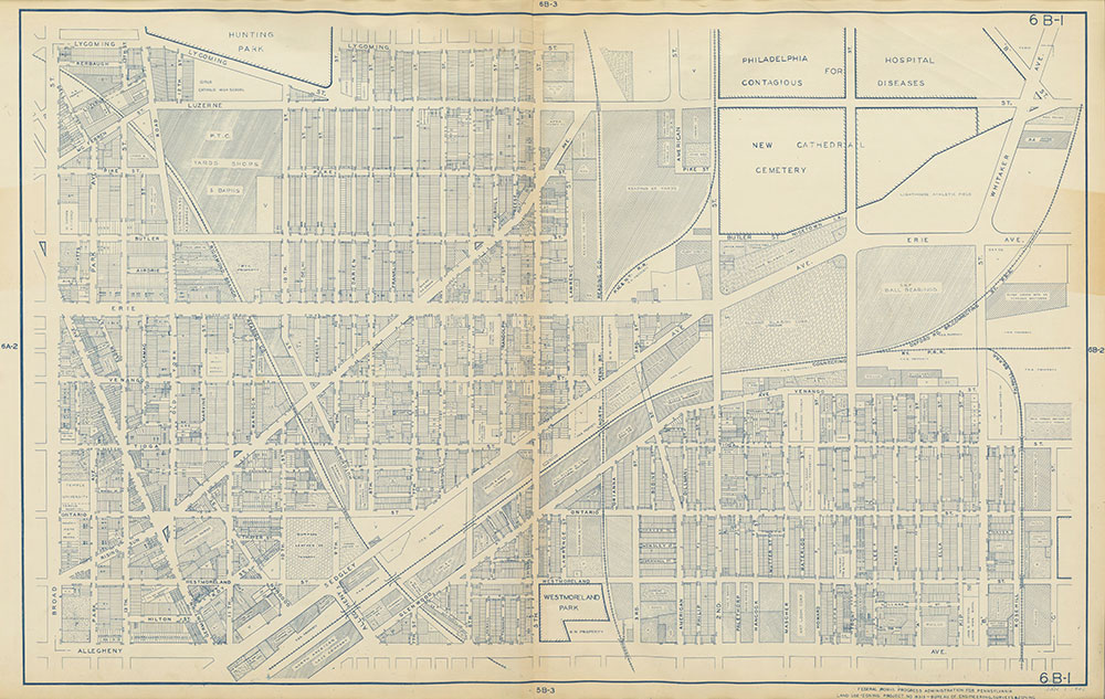 Philadelphia Land Use Map, 1942, Plate 6B-1