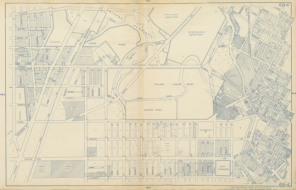 Philadelphia Land Use Map, 1942, Plate 6B-4