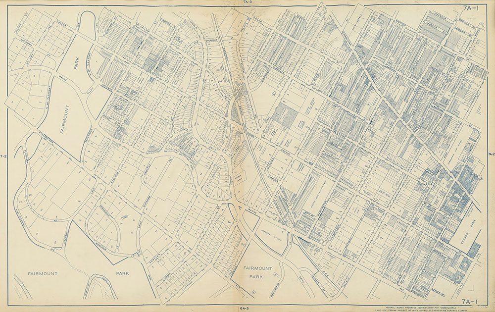 Philadelphia Land Use Map, 1942, Plate 7A-1