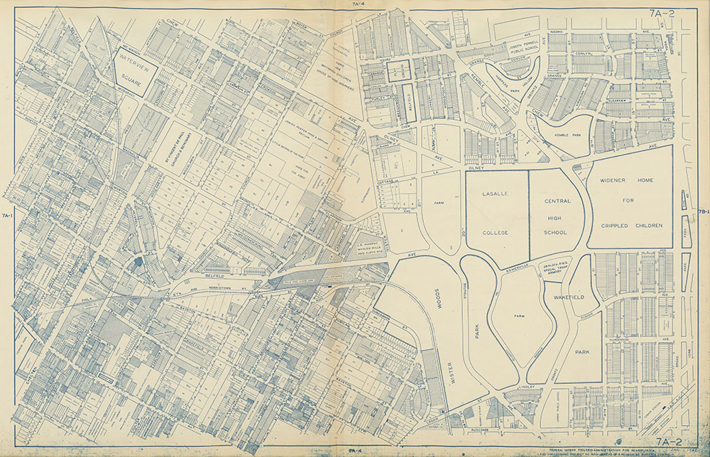 Philadelphia Land Use Map, 1942, Plate 7A-2
