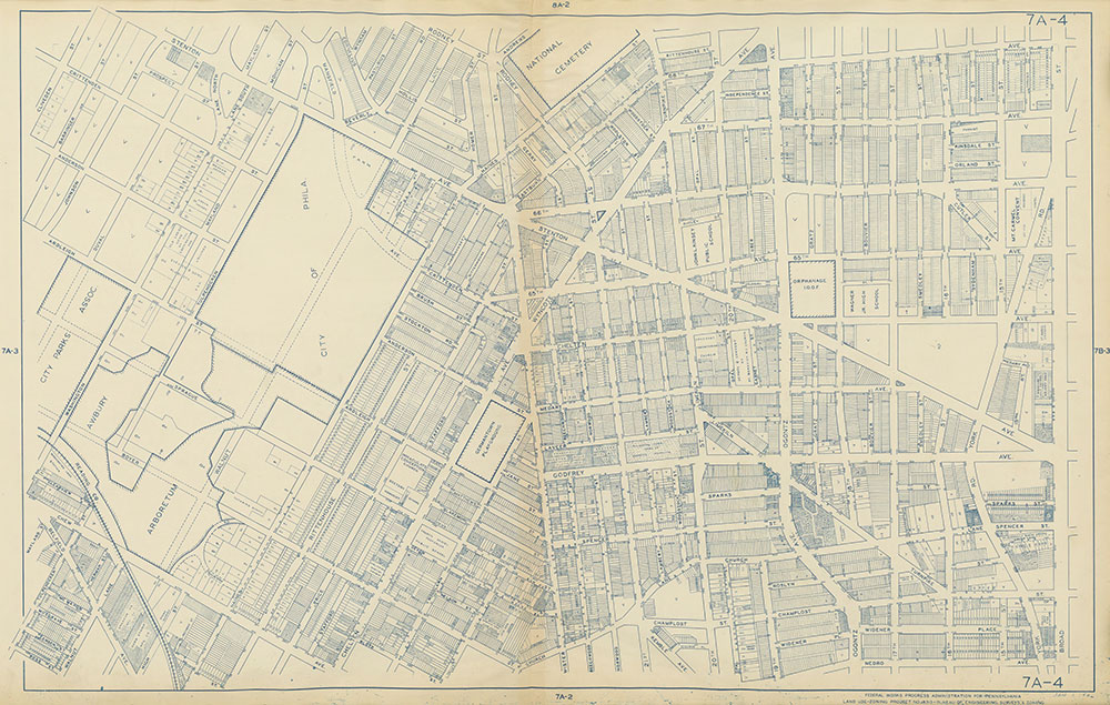 Philadelphia Land Use Map, 1942, Plate 7A-4