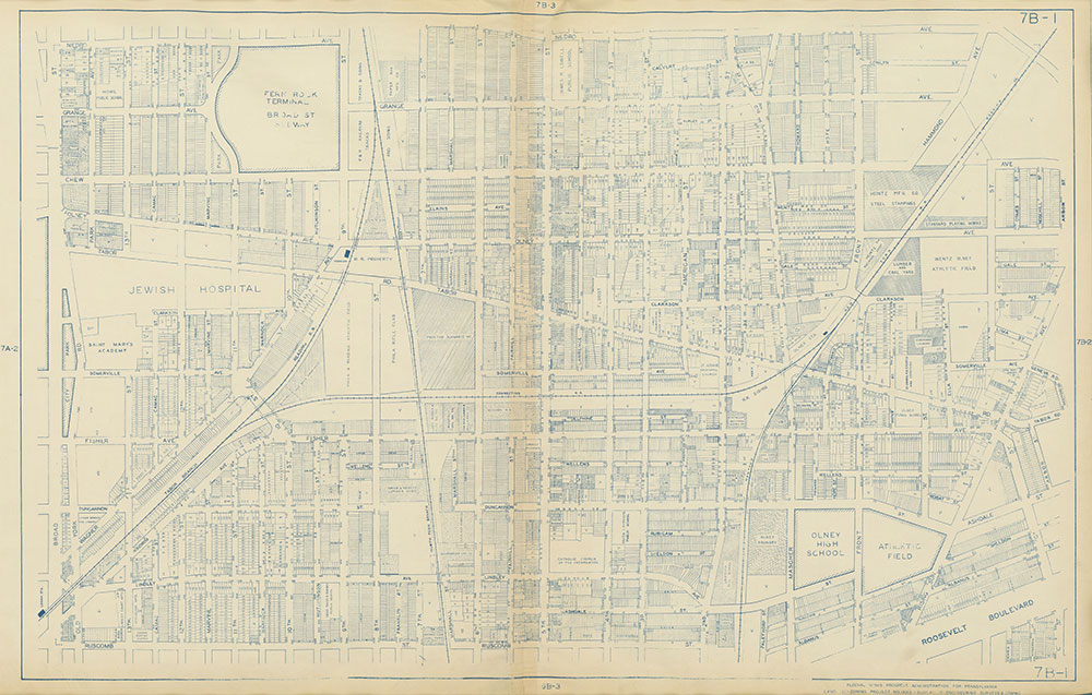 Philadelphia Land Use Map, 1942, Plate 7B-1