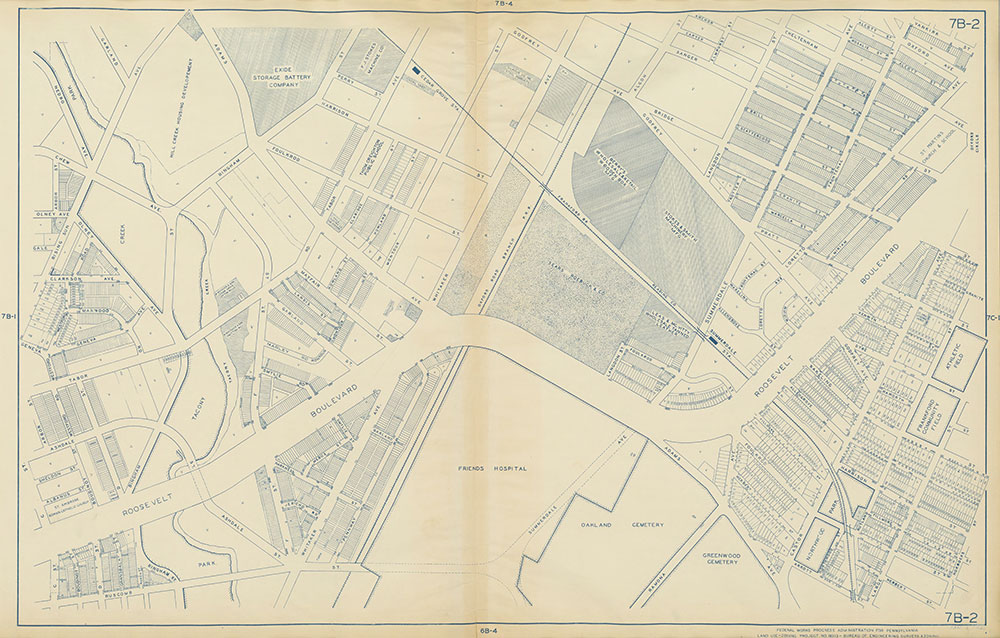 Philadelphia Land Use Map, 1942, Plate 7B-2