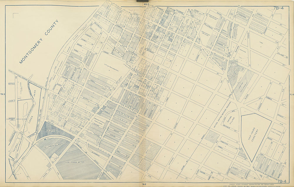 Philadelphia Land Use Map, 1942, Plate 7B-4