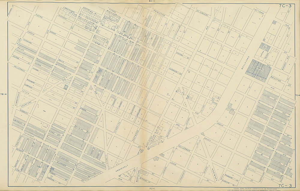 Philadelphia Land Use Map, 1942, Plate 7C-3
