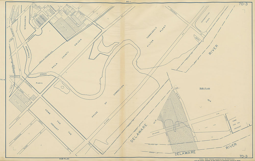 Philadelphia Land Use Map, 1942, Plate 7D-3