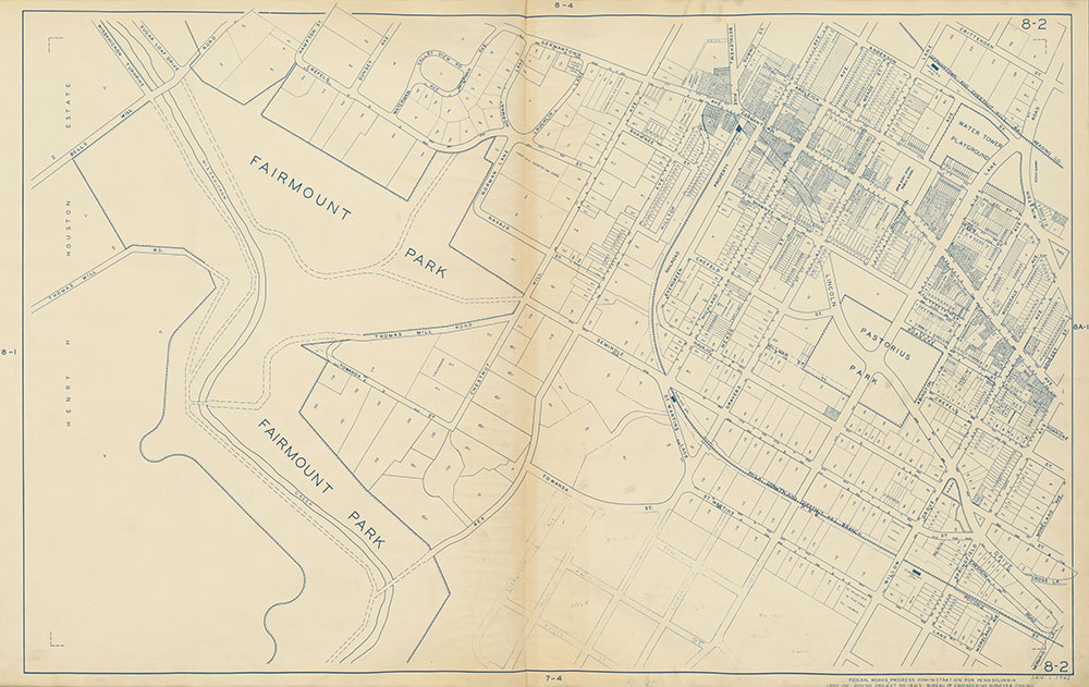 Philadelphia Land Use Map, 1942, Plate 8-2