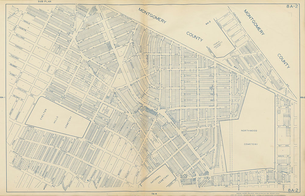 Philadelphia Land Use Map, 1942, Plate 8A-2