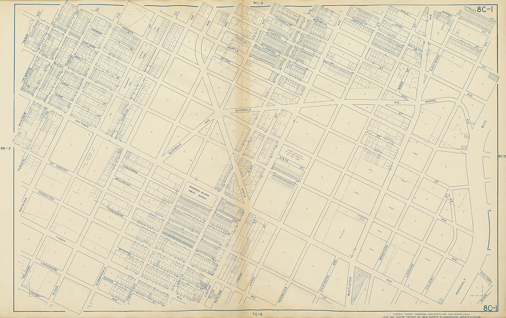 Philadelphia Land Use Map, 1942, Plate 8C-1