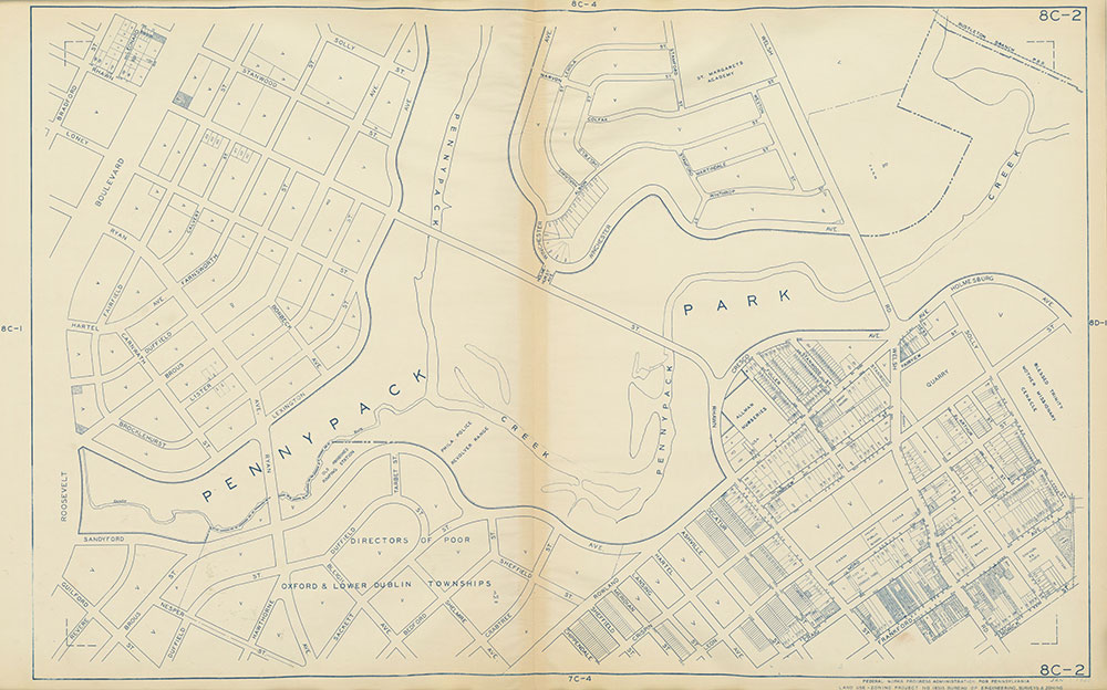 Philadelphia Land Use Map, 1942, Plate 8C-2
