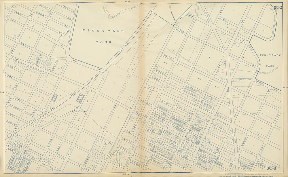 Philadelphia Land Use Map, 1942, Plate 8C-3