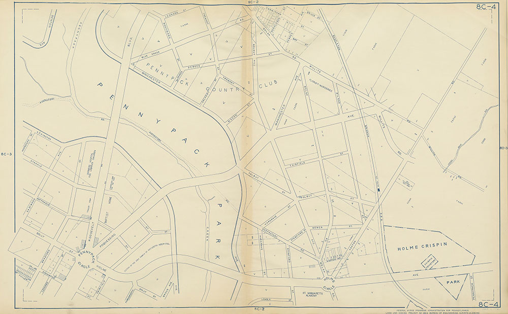 Philadelphia Land Use Map, 1942, Plate 8C-4
