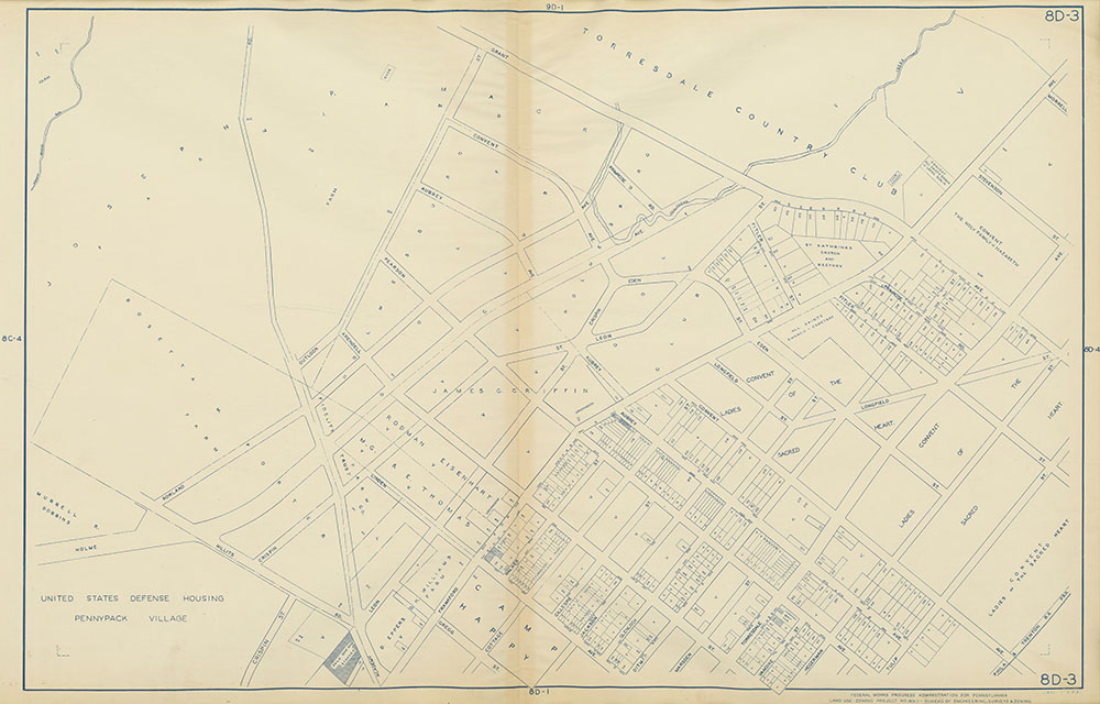 Philadelphia Land Use Map, 1942, Plate 8D-3