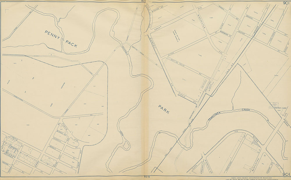 Philadelphia Land Use Map, 1942, Plate 9C-1