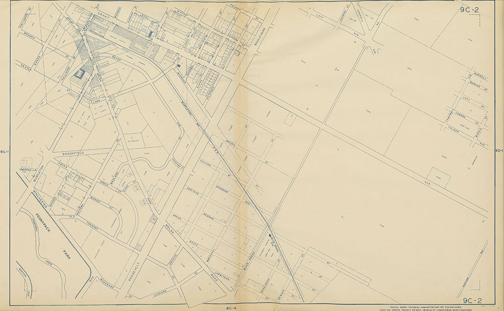 Philadelphia Land Use Map, 1942, Plate 9C-2