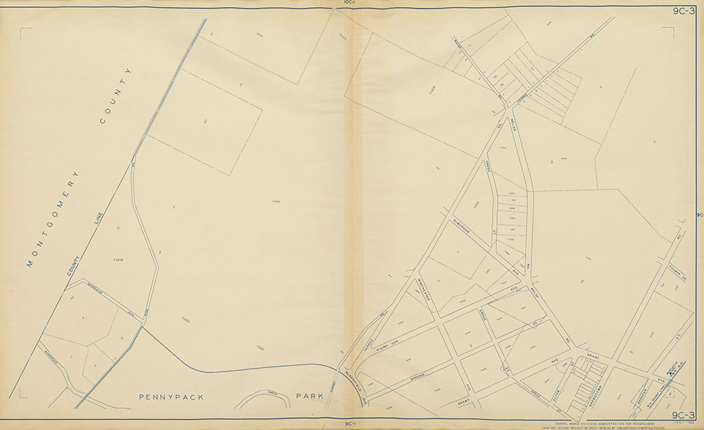 Philadelphia Land Use Map, 1942, Plate 9C-3