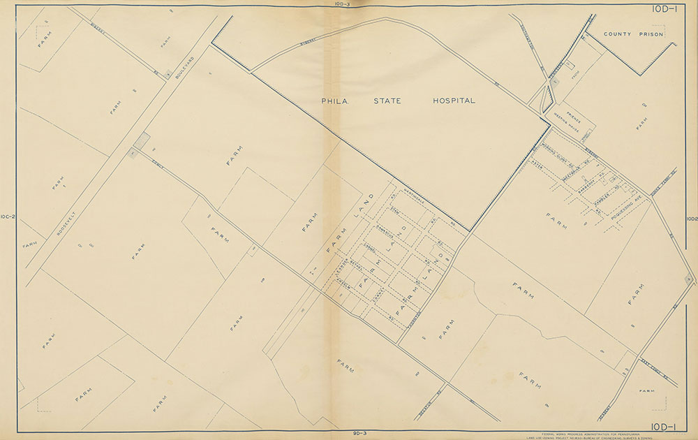 Philadelphia Land Use Map, 1942, Plate 10D-1