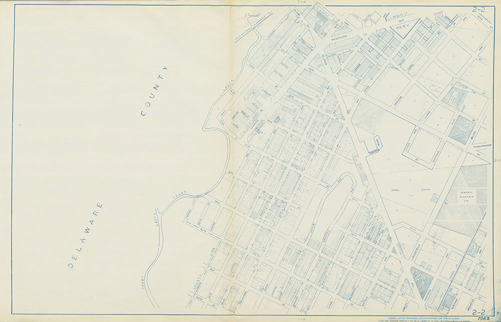 Philadelphia Land Use Map, 1962, Plate 2-2
