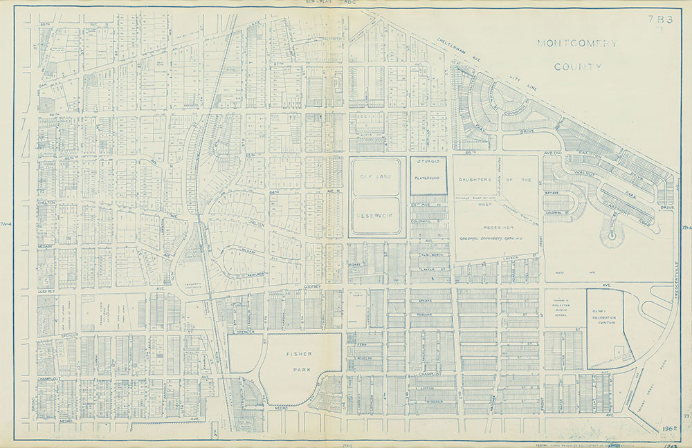 Philadelphia Land Use Map, 1962, Plate 7B-3