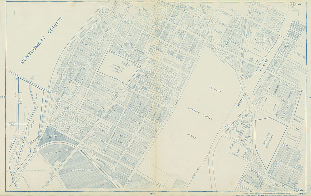 Philadelphia Land Use Map, 1962, Plate 7B-4